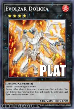 YUGIOH RA04-EN167 Evolzar Dolkka Platinum Secret Rare 1st Edition NM - Image 1