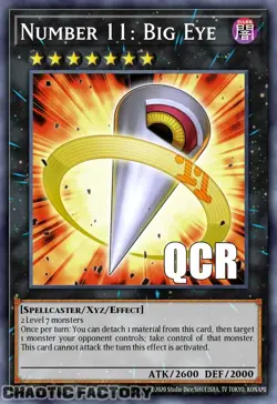 YUGIOH RA04-EN062 Number 11: Big Eye Quarter Century Secret Rare 1st Edition NM - Image 1