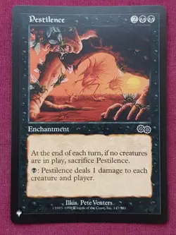 Magic The Gathering MYSTERY BOOSTER MB1 PESTILENCE black card MTG - Image 1