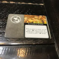 Suppressive Gunner - Star Wars X-Wing Miniatures - Gunner Upgrade Card - 2nd Ed. - Image 1
