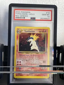 Pokemon TCG Neo Genesis Typhlosion Holo Rare Card 18/111 Psa 10 - Image 1