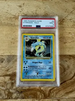 Pokemon Card Gyarados 6/102 Base Set Holo Unlimited WOTC PSA 9 MINT - Image 1