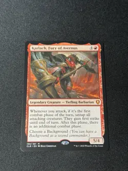 Karlach, Fury of Avernus MTG Battle for Baldur's Gate CLB NM Unplayed Card # 186 - Image 1