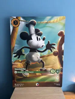 Mickey Mouse Steamboat Pilot Fabled Promotional Oversized Giant Lorcana Card - Image 1
