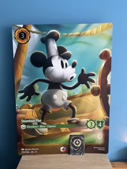 Mickey Mouse Steamboat Pilot Fabled Promotional Oversized Giant Lorcana Card - Image 2