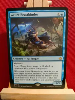 Azure Beastbinder - Bloomburrow - Rare - NM (see pics) MTG - Image 1
