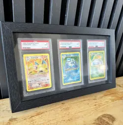 Pokemon 1999 Base Trio Set Framed - Charizard Blastoise Venusaur - PSA 9 MINT - Image 2