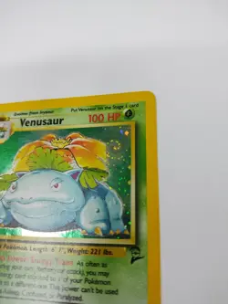Perfect SWIRL 2000 WOTC Pokemon Base Set 2 Venusaur 18/130 Holo Investment - Image 4