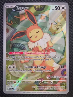 Prismatic Evolutions Elite Trainer #173 Eevee Pokemon Center Stamped Promo - Image 1