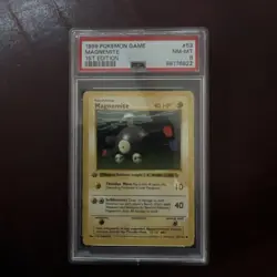 1999 Pokemon Game First 1st Edition Seel Magneton Breeder Non Holo PSA8 - Image 1