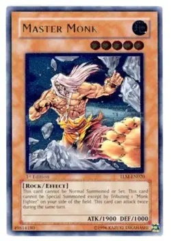 Yugioh! HP Master Monk - TLM-EN020 - Ultimate Rare - 1st Edition Heavily Played, - Image 1