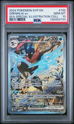 2024 POKEMON SVP EN-SV BLACK STAR PROMO #132 GRENINJA EX PSA 10 - Image 1