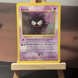 Pokemon Gastly 50/102 Shadowless Base Set WOTC 1999 Vintage - Image 2