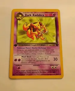 Pokemon TCG Team Rocket 1st Edition 39/82 Dark Kadabra NM-Mint Never Played - Image 1