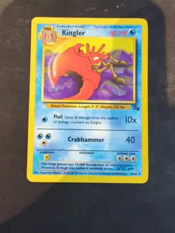 Pokemon Card - Kingler - Fossil Set - Image 1