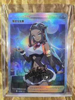 NESSA Pokemon Trainer Waifu Goddess CUSTOM CARD NM - Image 1