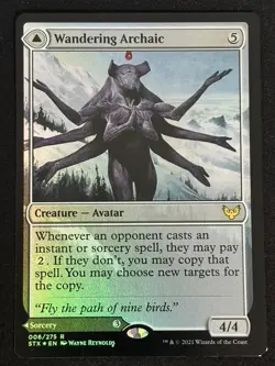 1x MTG Wandering Archaic (Foil) - Strixhaven: School of Mages (STX) #6 - Magic - Image 1