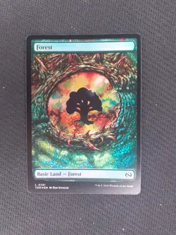 MTG - Forest. Tarkir: Dragonstorm. Foil Common - Full Art - Dragon Eye Land. 291 - Image 1