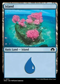 Basic Lands 10 MTG Island (0313) - Foil, NM-Mint, English Modern Horizons 3 - Image 1