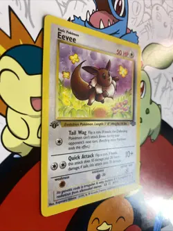 Pokemon Card Eevee 51/64 1st Edition Jungle Set Common WOTC LP+ - Image 2