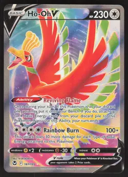 Ho-Oh V 187/195 Ultra Rare Pokemon TCG Silver Tempest NM - Image 1