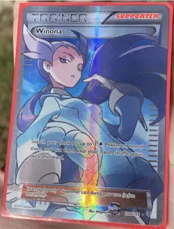 FULL ART Winona ULTRA RARE 108/108 Pokemon XY Roaring Skies Holo Supporter - LP - Image 1