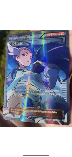 FULL ART Winona ULTRA RARE 108/108 Pokemon XY Roaring Skies Holo Supporter - LP - Image 2