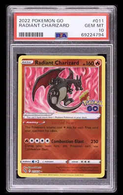 2022 Pokemon Go Radiant Charizard #11 PSA 10 - Image 1