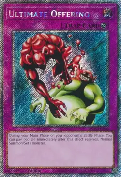 1x Ultimate Offering (Platinum Secret Ra NM Eng YuGiOh - Quarter Century Bonanza - Image 1
