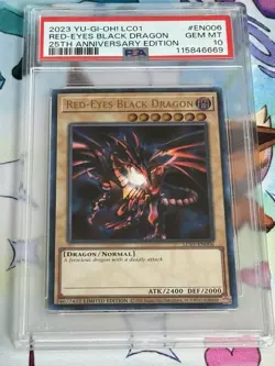 2023 YU-GI-Oh! Legendary CO Red Eyes Black Dragon 25th Anniversary PSA 10 - Image 1