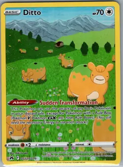 Ditto GG22/GG70 Crown Zenith: Galarian Gallery - Pokemon Card - NM - Image 1