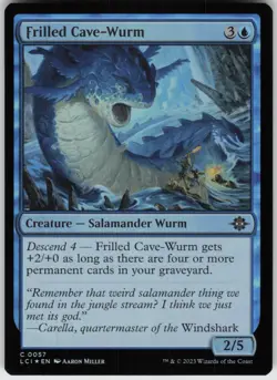 Foil Frilled Cave-Wurm 57 The Lost Caverns of Ixalan C NM - Image 1