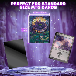 MTG Card Sleeves 100CT (Stained Glass Lotus), Matte Art Card Sleeves, Matte Back - Image 2