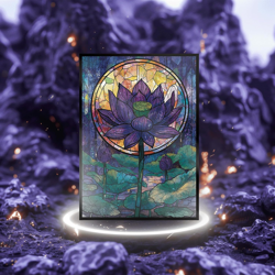 MTG Card Sleeves 100CT (Stained Glass Lotus), Matte Art Card Sleeves, Matte Back - Image 3