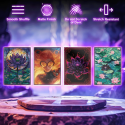 MTG Card Sleeves 100CT (Stained Glass Lotus), Matte Art Card Sleeves, Matte Back - Image 4