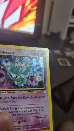 Misdreavus Holo 11/64 2001 Pokemon Neo Revelation LP with Swirl - Image 4