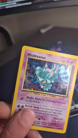 Misdreavus Holo 11/64 2001 Pokemon Neo Revelation LP with Swirl - Image 5