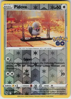 PO-06 Reverse Holo Pidove 061/078 Common Pokemon GO - Image 1