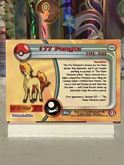 Pokemon TCG - Topps TV Animation Edition - #77 Ponyta Near Mint Trading Card - Image 3