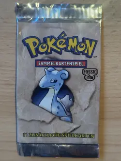 5 Pokemon Booster - Deutsche Edition - Fossil, Aerodactyl Zapdos Lapras - LEER - Image 3