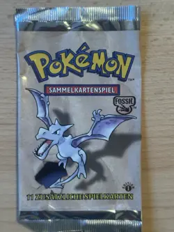 5 Pokemon Booster - Deutsche Edition - Fossil, Aerodactyl Zapdos Lapras - LEER - Image 5