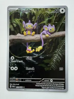 Pokemon TCG Aipom Paradox Rift 211/182 Holo Illustration Rare - NM / M - Image 1