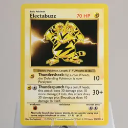 Pokemon TCG - Electabuzz 20/102 Base Set Rare Shadowless WOTC 1999 - EXC/NM - Image 2