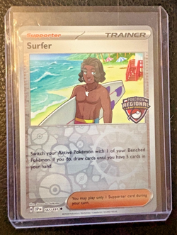 Surfer 187/191 Pokemon TCG Surging Sparks Birmingham 2025 Regional Promo - Image 1