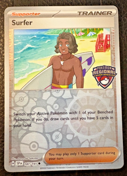 Surfer 187/191 Pokemon TCG Surging Sparks Birmingham 2025 Regional Promo - Image 3