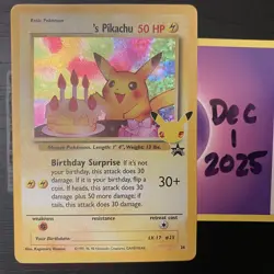 BIRTHDAY PIKACHU - Pokemon Celebrations: Classic Collection - TCG NM - Image 1
