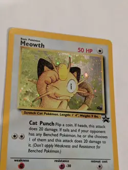 Meowth 10 - Pokemon TCG Wizards Black Star Promo Card GAME BOY VLP - Image 2