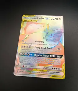Eevee & Snorlax GX (Secret) 191/181 Sm-Team Up Holo Pokemon - Image 4