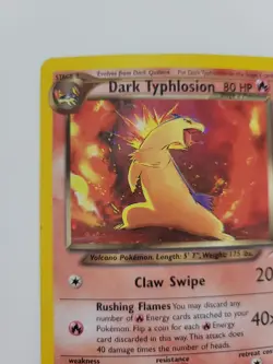 2002 Pokemon Neo Destiny Dark Typhlosion Holo Rare #10/105 WOTC Vintage Old Card - Image 3