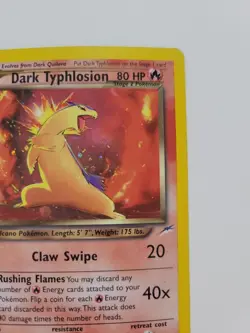 2002 Pokemon Neo Destiny Dark Typhlosion Holo Rare #10/105 WOTC Vintage Old Card - Image 4